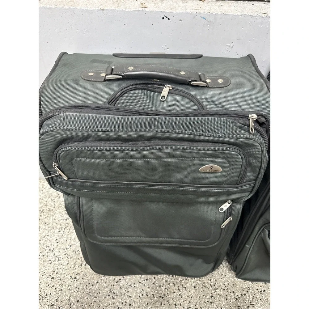 Samsonite Luggage 2 Pack Bundle Suitcase Gray Softside Wheeled 28x18x12 NICE!